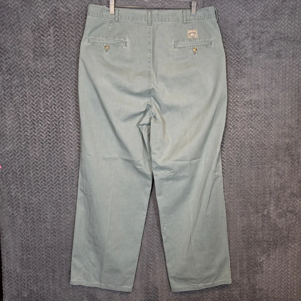 Vintage Old Money Polo Ralph Lauren Andrew Pant 36x32 Sage Green Pleated Chino